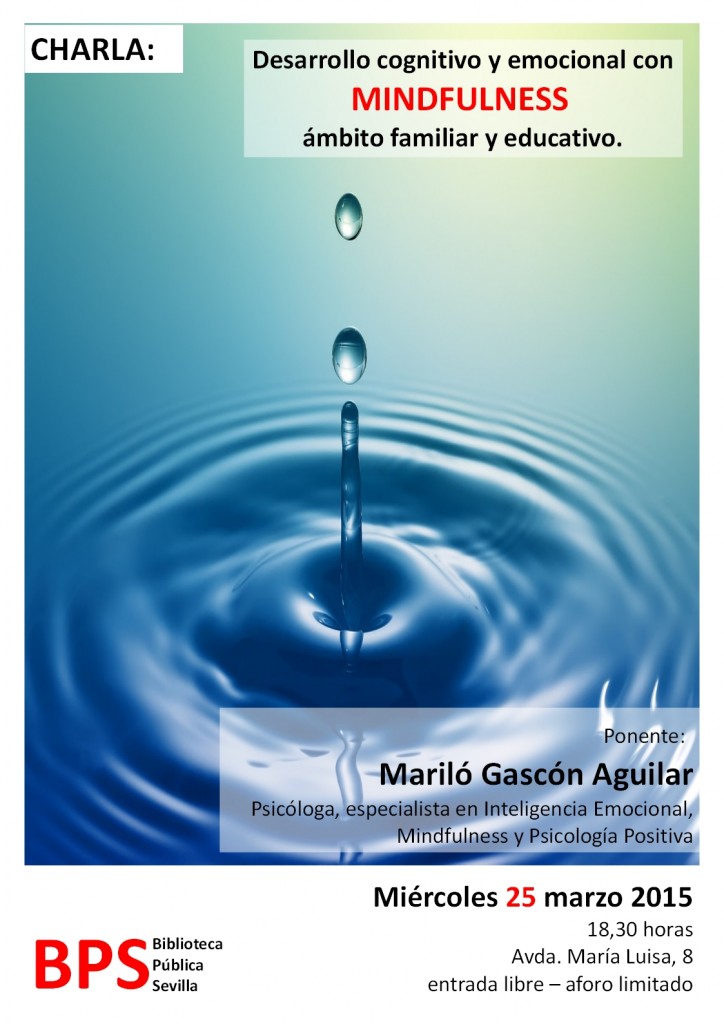 CONFERENCIA SOBRE MINDFULNESS. 25 DE MARZO EN BIBLIOTECA DE SEVILLA