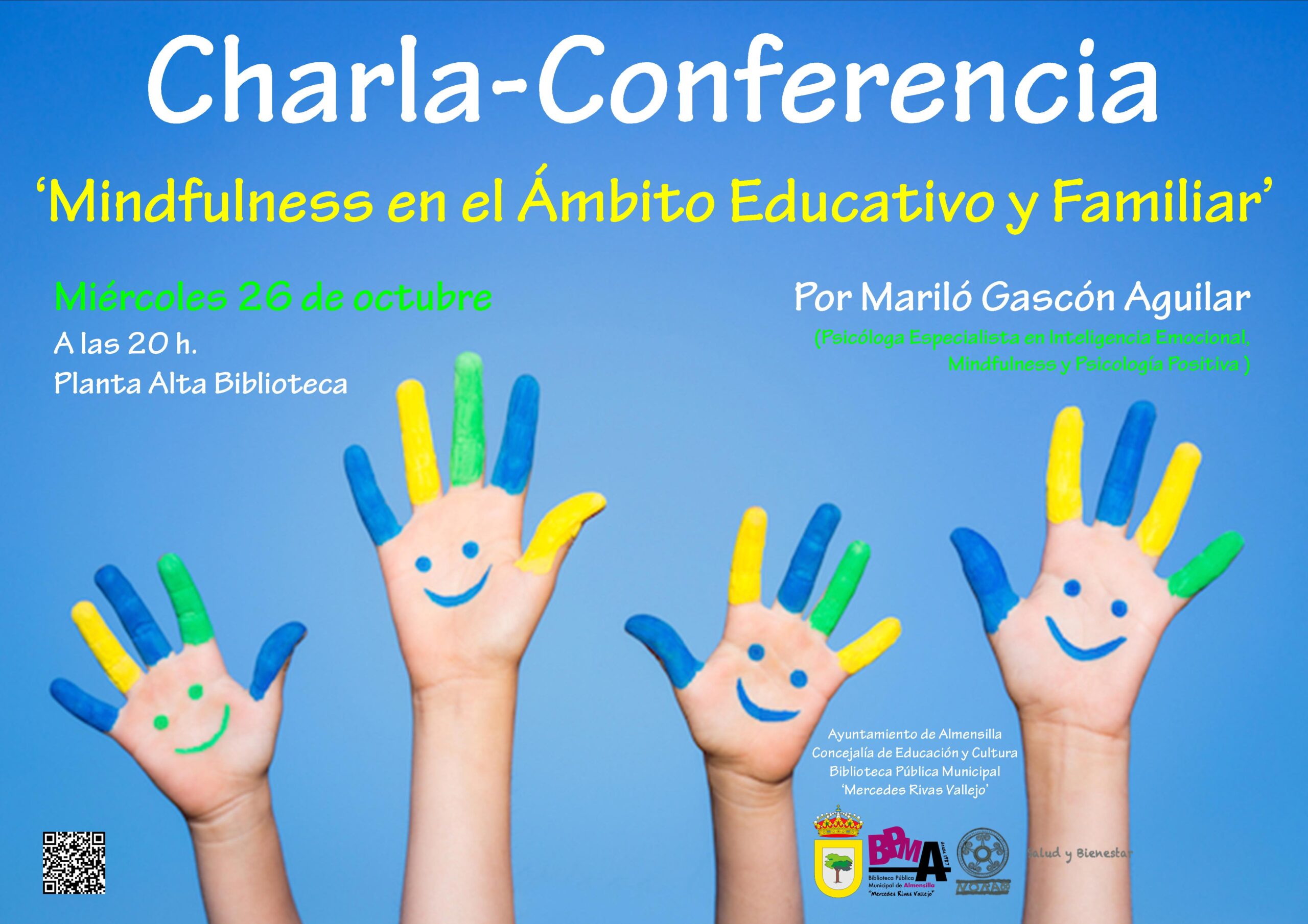 Conferencia Mindfulness en el ámbito educativo y familiar. Biblioteca de Almensilla. 26-10-2016