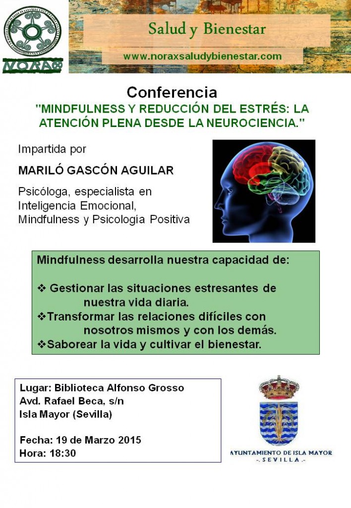 CONFERENCIA SOBRE MINDFULNESS, BIBLIOTECA ISLA MAYOR, 19 MARZO
