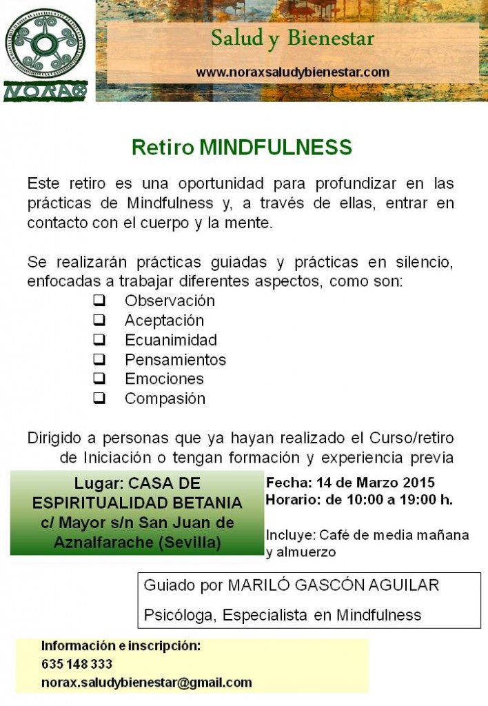RETIRO MINDFULNESS 14 MARZO 2015