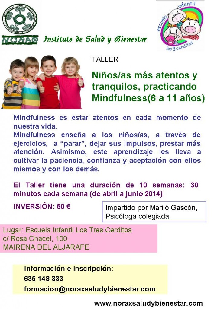 TALLER MINDFULNESS PARA NIÑOS/AS ABRIL -JUNIO 2014