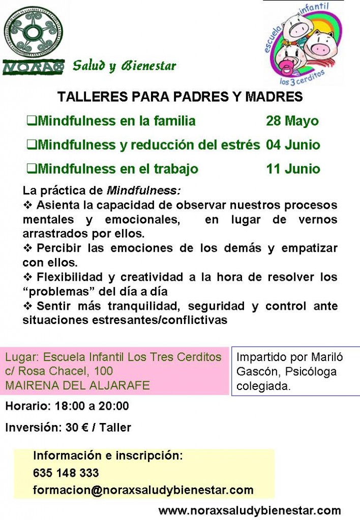 TALLERES DE MINDFULNESS PARA PADRES Y MADRES MAYO Y JUNIO 2014